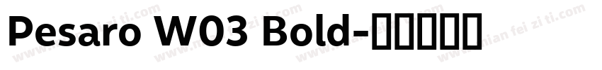Pesaro W03 Bold字体转换